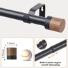 Wood Curtain Rods for Windows 48 to 84 Inches(4-7ft),1 inch