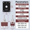 Reverse Polarity Toggle Switch, MecRecare 4 Pin DPDT 30A/12VDC (ON)-Off-(ON)