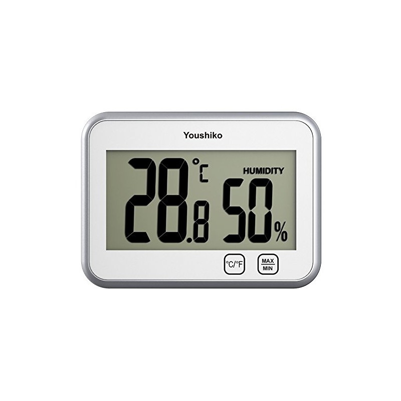 Youshiko Large Digital Thermo-Hygrometer, Indoor Weather Thermometer Hygrometer Gauge ,