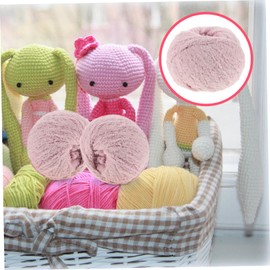 jojofuny 2 Rolls Cozy Crochet Yarn Ply Velvet Yarn for DIY Hand Knitting and Doll Projects for Blankets and Creative Crafts for Beginners and Enthusiasts