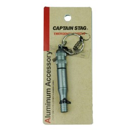 Captain Stag UM-1891 Aluminum Accessories Emergency Whistle with Emergency Requirements Writing Paper, Titanium Gray