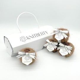 Knitberty Wovy Fancy Premium Soft Hair Sparkling Fluffy Merino Wool Lurex Nylon Blend 1 Ply DK Yarn for Knitting Crochet Multicolor 200G (Coffee, 200G)