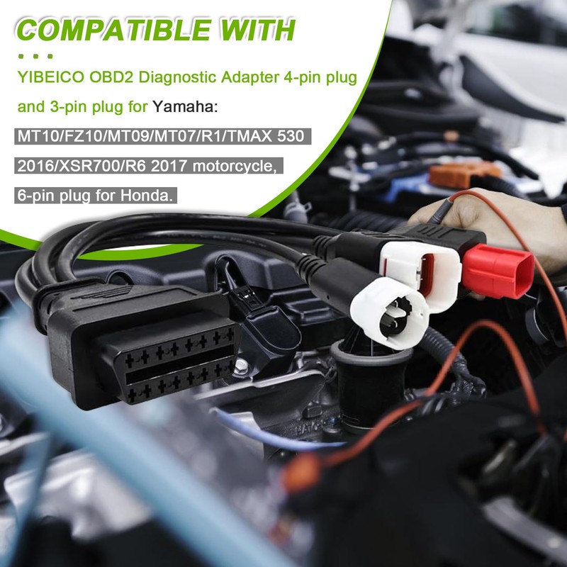 EPLZON 3-in-1 OBD2 Diagnostic Adapter Cable 3Pin+4Pin+6Pin to 16Pin Multiple