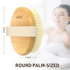 Metene 2 Pack Bamboo Dry Body Brushes, Shower Brush Wet