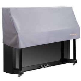 Mooson Piano Keyboard Cover Keep Your Upright Piano Safe with Our High-Quality Dust Cover - Piano Cover Cloth, Piano Cover Upright (Gray)
