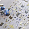 Dedyel 5D Embossed Cute Nail Art Stickers Cartoon Self Adhesive