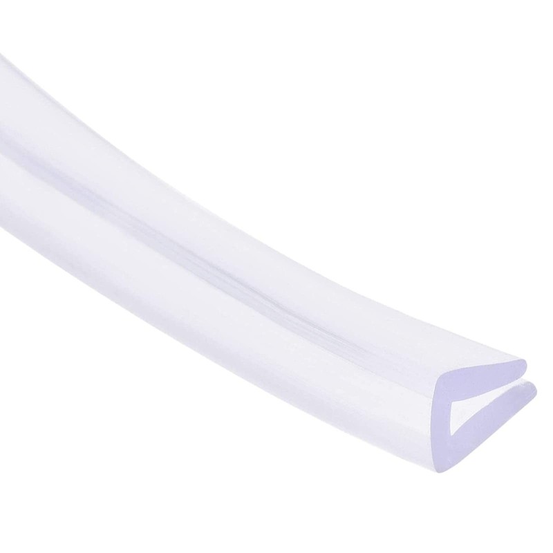 TA-VIGOR Trim Seal, Transparent PVC U-Seal Channel Edge Protector Sheet,
