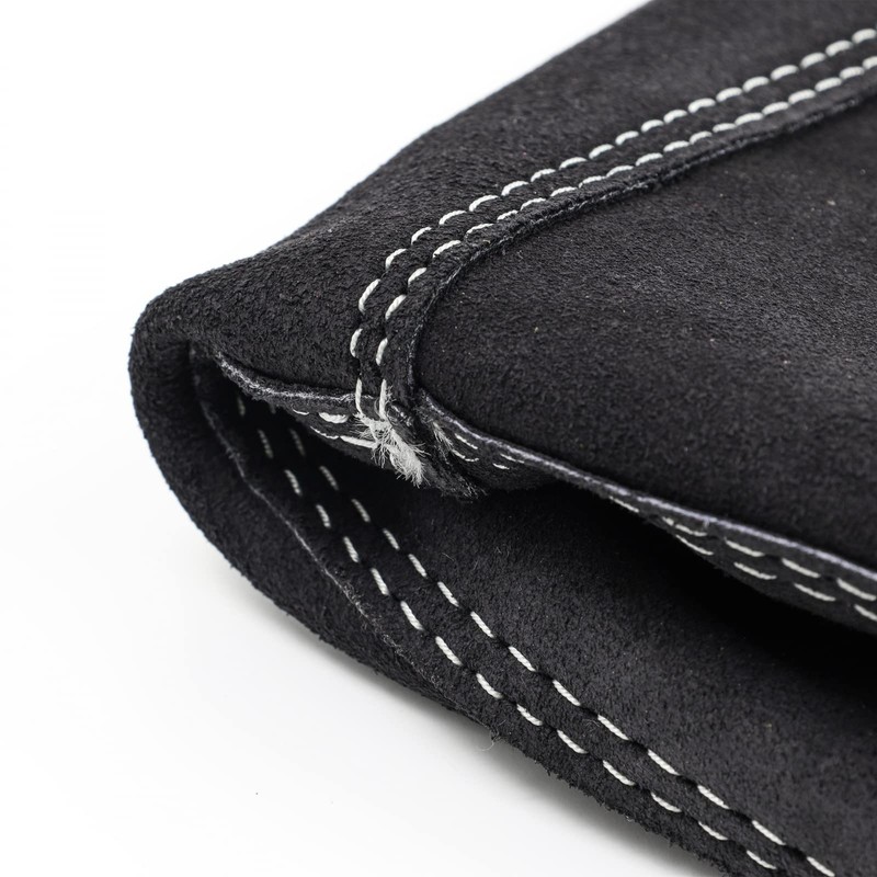 ToolTreaux Unisex Large Leather Workshop Black Apron Full Body with