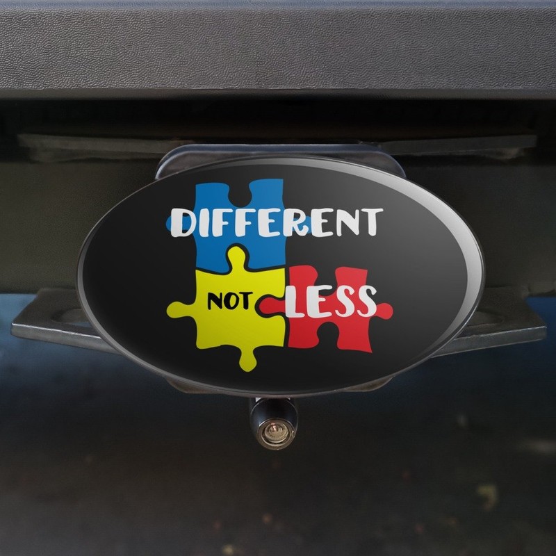 GRAPHICS & MORE Different Not Less Autism Puzzle Pieces Oval