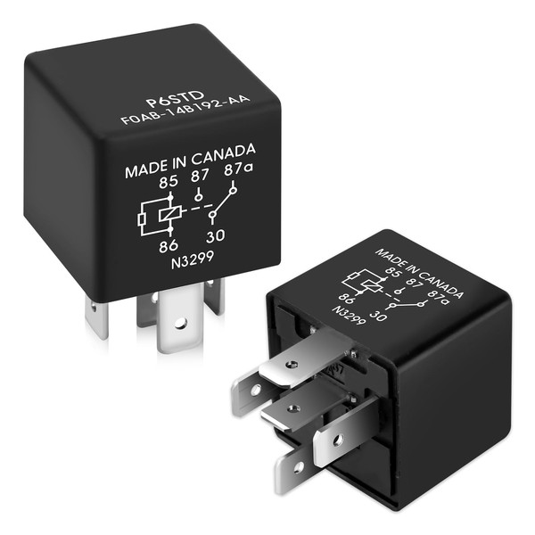 2 Pcs P6SDT FOAB-14B192-AA Relay - 12VDC 40A 5 Pins,