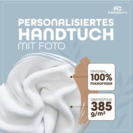 Personalisiertes Badetuch mit eigenem Foto | Weiches Saugfähiges Mikrofaser | Strandtuch mit Bild Namen & Text Bedrucken lasssen | Handtuch mit individuellem Druck als Bequeme Geschenkidee [163]