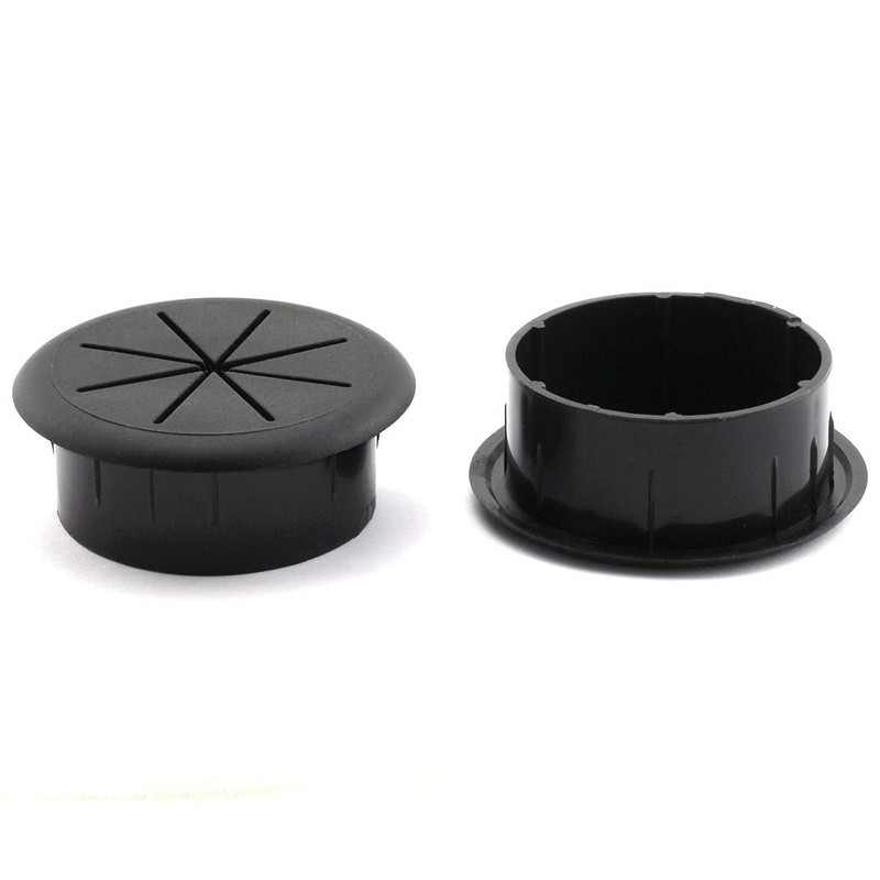 HJ Garden 2pcs 2-3/8 inch Flexible Desk Cord Grommets Wire