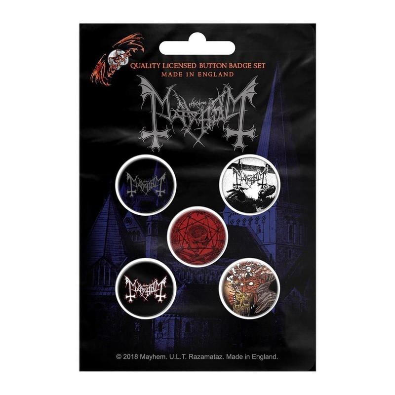 MAYHEM badge pack - 5 x 25mm buttons