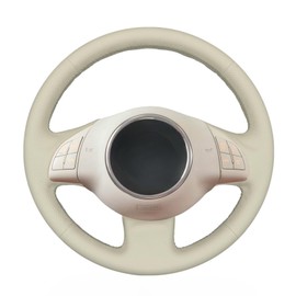 MEWANT Steering Wheel Cover for Fiat 500 2008-2012 DIY Hand Sewing Steering Wheel Cover