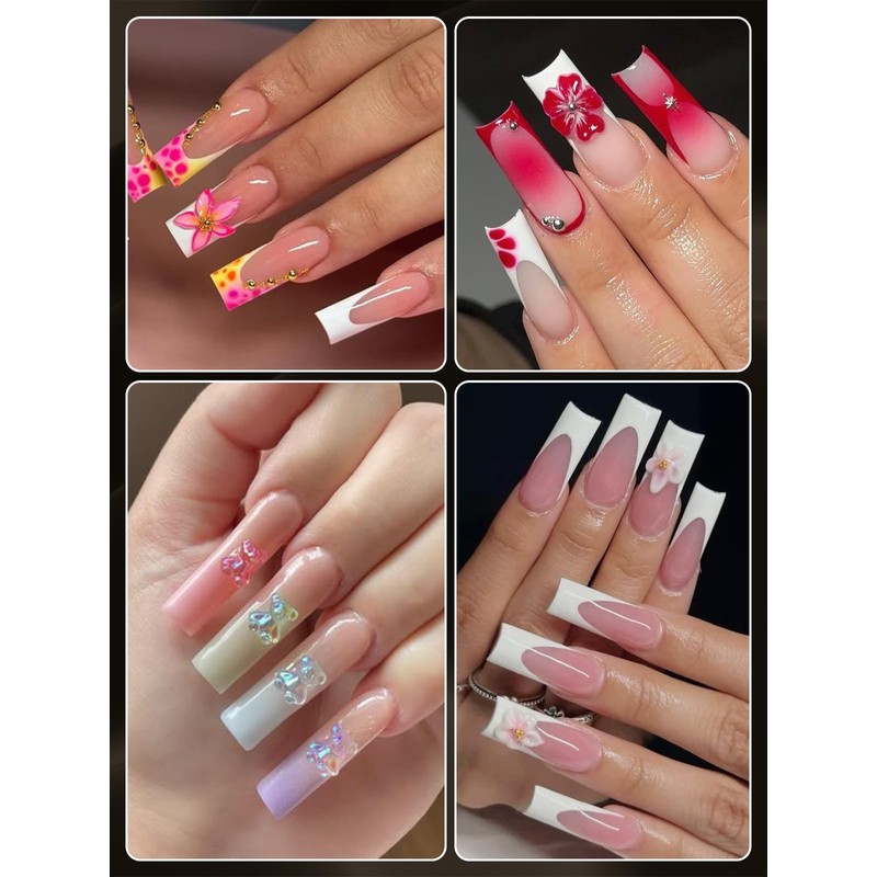 EBANKU Poly Gel Nail Forms Kit - 120PCS Reusable Square