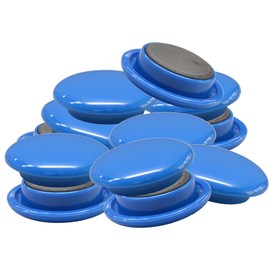 Mag MFCB-40-12P-B Magnetic Color Button for Posting and Notes, Economical, Φ1.6 inches (40 mm), Blue, Pack of 12