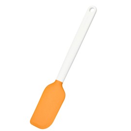 Fiskars Teigschaber mit Silikonkopf, Länge: 27,5 cm, Kunststoff/Silikon, Orange/Weiß, Functional Form, 1023615
