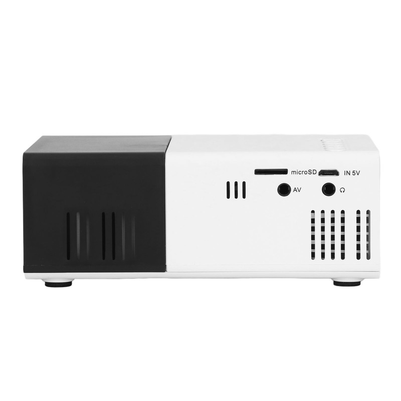 Mini Projector Built in Speakers Diffuse Reflection Imaging Black 1080P