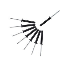 80PCS 4.8 * 25.4mm Aluminum Blind Rivet 3/16" x 1" Black Baking Paint Pop Rivets for Furniture, Car, Metal Grip Range 16.0-21.0mm