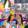 CHARLENT Glitter Rainbow Temporary Tattoos - 74 Individually Sheets Glitter