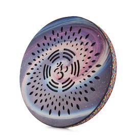 summina 12 Inch Ocean Drum Ethnic Percussion Instrument Painted Drum Pattern Birch Wooden Drum Woven Edge for Home Party Supplies Onomatopoeic Music