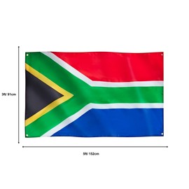 Runesol South Africa Flag, 91 x 152 cm, Africa Flag, 4 Eyelets, One in Each Corner, Rainbow Nation Flag, SA Flag, Freedom Day, Premium Flags for Indoor and Outdoor Use, Rich Colours
