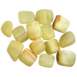 BellaMira Yellow Calcite Tumblestone Healing Crystal, Single Polished Stone, Healing Crystal For Prosperity, Abundance, Positive Blessings, Deep Relaxation, Promotes Optimism, Enhances Self-Confidence