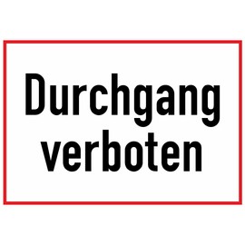 Daged Passage Prohibited Safety Sticker 23 x 16 cm Safety Sign Sticker T-118