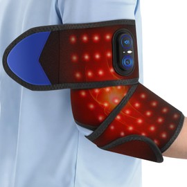Cordless Heating Pad for Arm Elbow Wrist Leg Pain Relief, Red Light Knee Ankle Heating Pads, Heated Elbow Brace Wrap Heating Pad for Arm, Wrist, Tennis Elbow, Leg with 3 Heating Levels