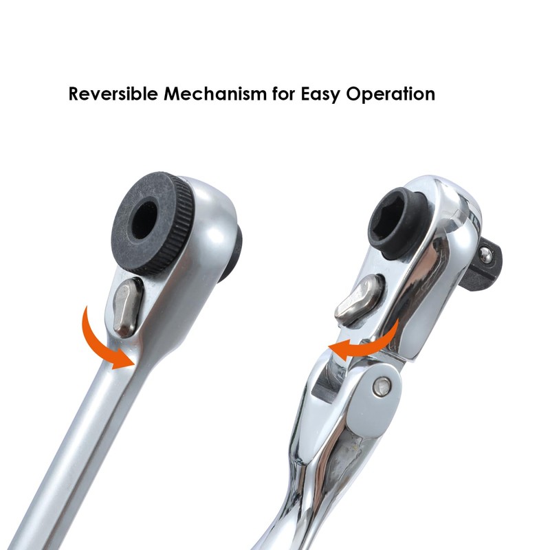 TOPWAY Mini Ratchet Wrench Set 2PCs 1/4 Inch Drive Lockable