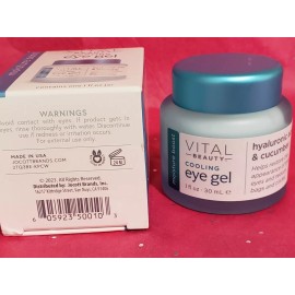 Vital Beauty Moisture Boost Cooling Eye Gel Anti-Aging Hyaluronic 1 oz  NIB