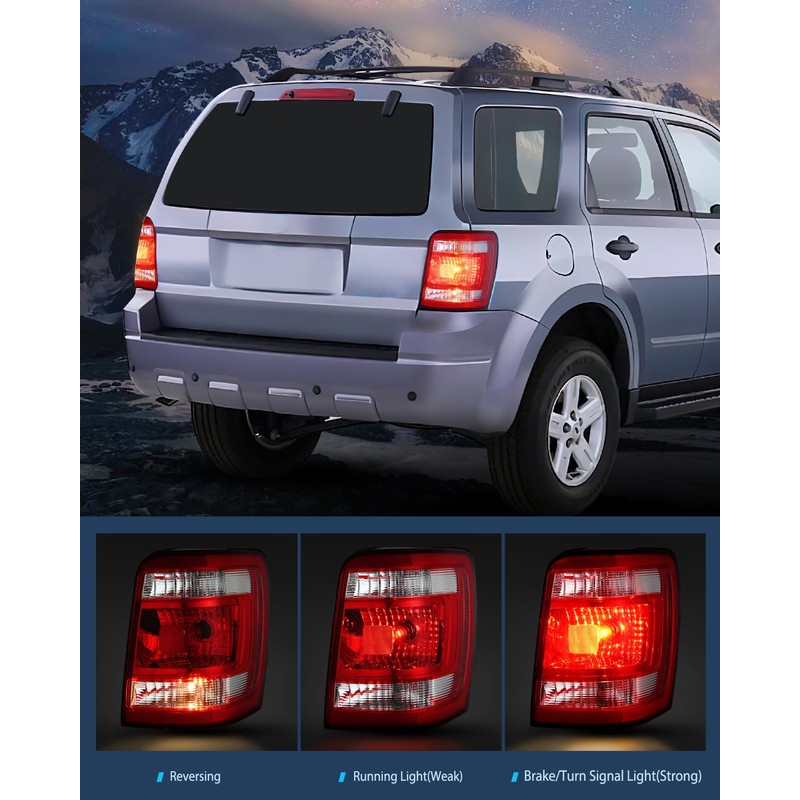 Nilight Taillight Assembly Compatible with 2008 2009 2010 2011 2012