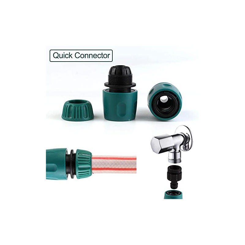 2PC Quick-Release in-line Shut-Off Valve for Garden Hose Pipe, Compatible