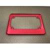 BestLicensePlateFrame Anodized Aluminum Motorcycle License Plate Frame - Red