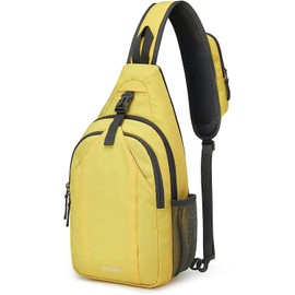G4Free Anti-theft Shoulder Backpack with Earphone Hole for Outdoor Cycling Travel Hiking Men Women Yellow Daypack Backpack, Yellow, daypack backpack