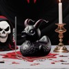 AOT Punk Satan Duck Resin Duck,Cool Gothic Home Decor &