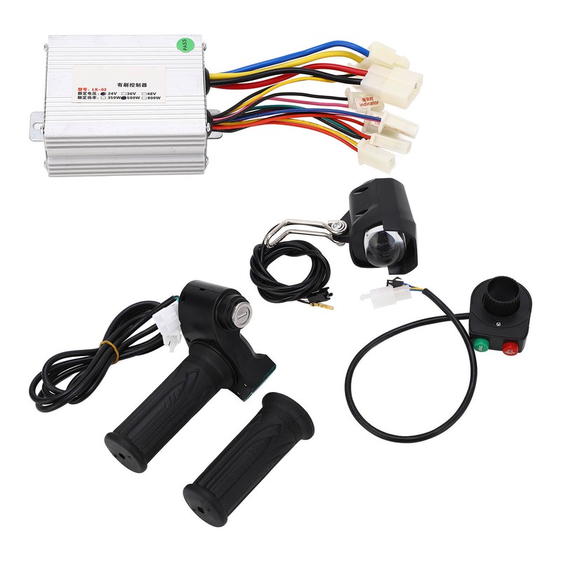 24V 500W Motor Speed Controller Headlight Throttle Grip with Lock