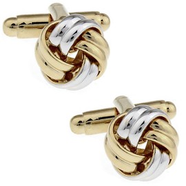Cufflinks Specialty Store Handgun Silver & Gold Knot Cufflinks Cufflinks n00233