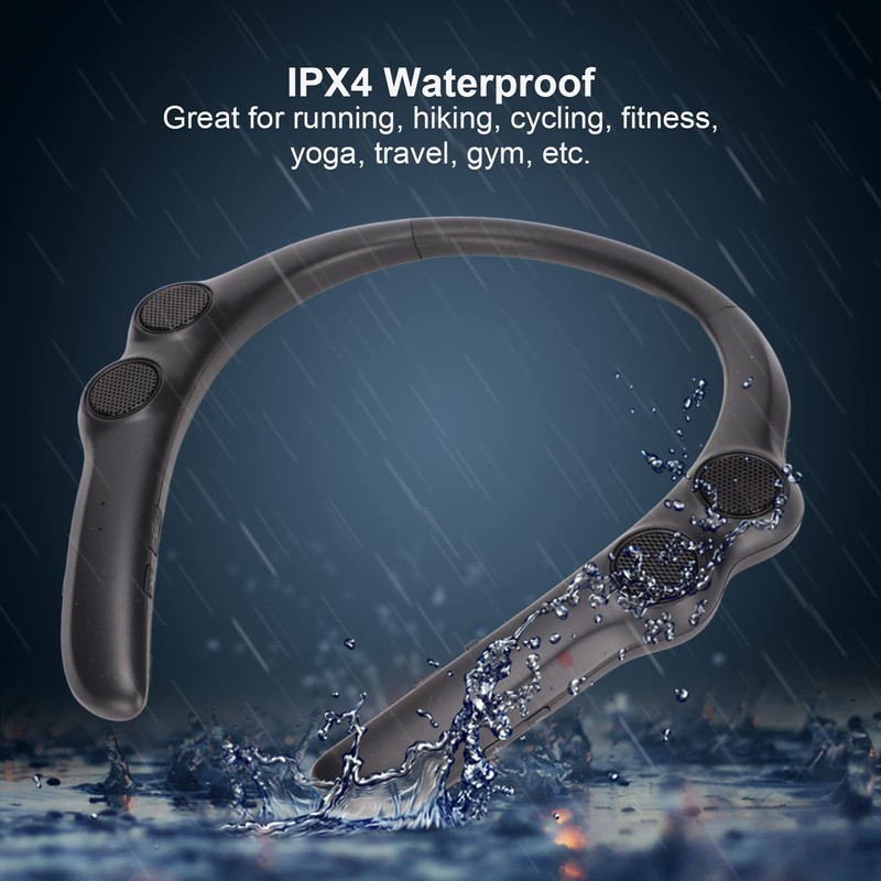 SUNGOOYUE Wireless Neckband Headset, Bluetooth 5.3 with Noise Cancelling Mic