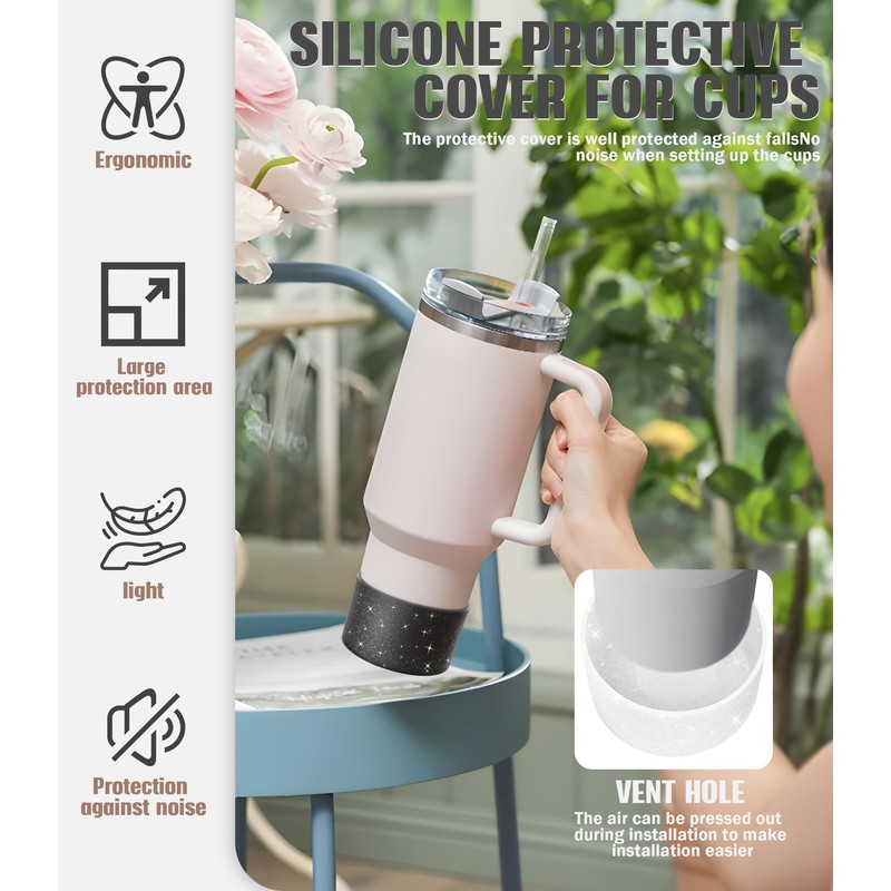 Nearockle Cup Sets 2 Pieces Starry Sky White + Black