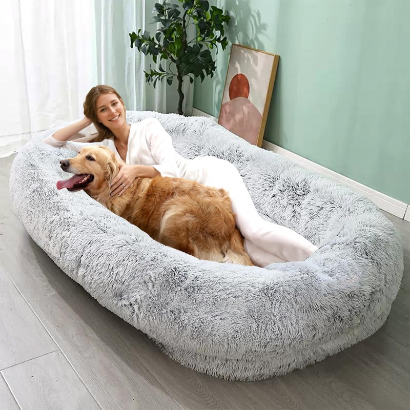 JOLLYVOGUE Human Dog Bed for Adults and Pets, Ultra-Soft Plush