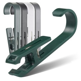 12 Pcs Large Clothes Pins Towel Clips, Multipurpose Clothes Pins Hook, Strong Plastic Clothes Hanger. S Hook for Shower Curtain Laundry Clothes pins