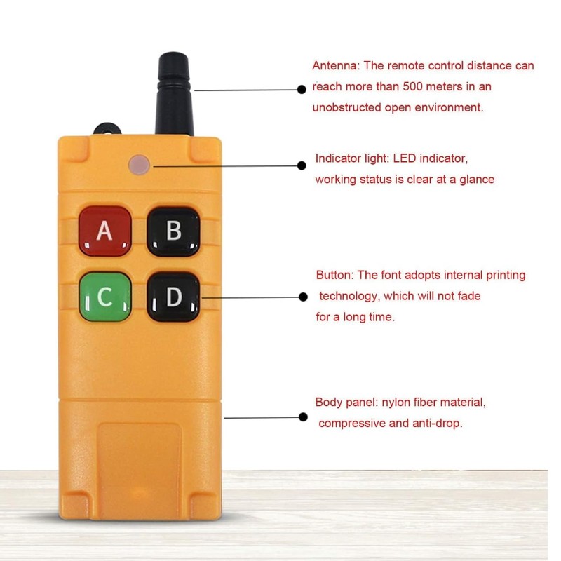 4-Channel Wireless 12V 24V Remote Control Switch Access Control Remote