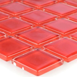 Glass Mosaic Tiles Red