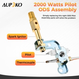 120630-02 Pilot ODS Assembly-Propane Pilot ods Assembly Replacement for Vent Free Propane Gas Wall Heaters by DESA, Glo- Warm, Replaces for 098245-01, 098245-03, 099440-02, 099440-06, 107667-02