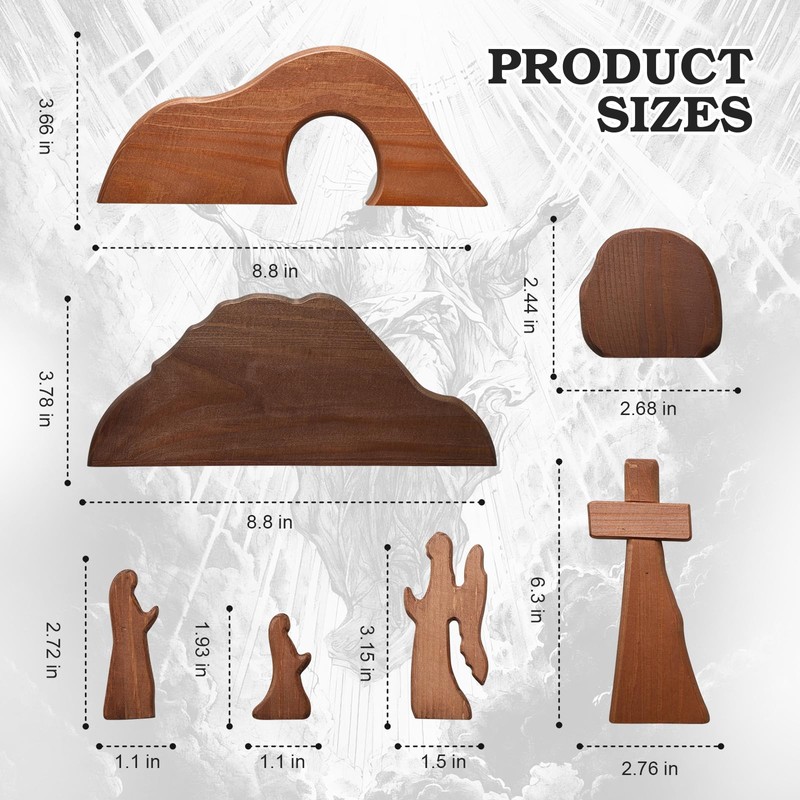 Gnodry The Empty Tomb Easter Scene, Christian Cross Decorations, Decorations