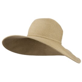 Jeanne Simmons UPF 50+ Paper Toyo Tweed 5 Inch Brim Hat - Tan OSFM