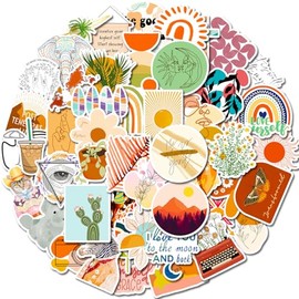Skythrive 100 PCS Boho Sticker Aufkleber für Laptop, Telefon, Wasserflasche, Pad, Skateboard, Gitarre, Koffer - Wasserfeste Vinyl Aufkleber für Kinder Mädchen Jugendliche