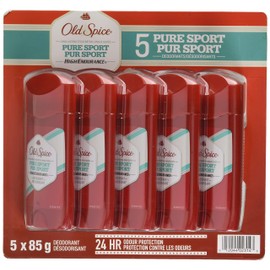 Old Spice High Endurance Deodorant, Pure Sport, Pack of 5