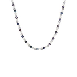 Valero Pearls Ladies Necklace with Freshwater cultured Pearls White light Grey Blue-violet 60201092